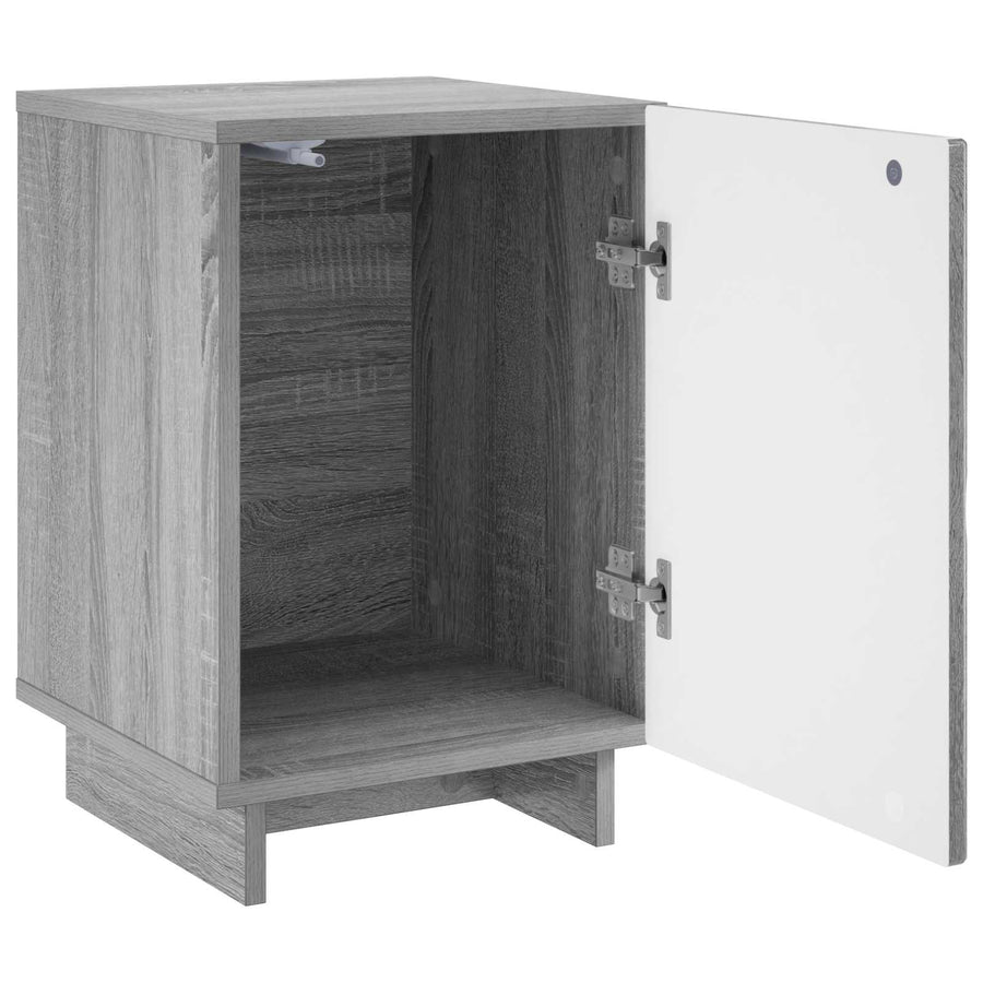 Nachtkastje 2 st Grijs Sonoma 33,5 x 34,5 x 50 cm Bewerkt hout