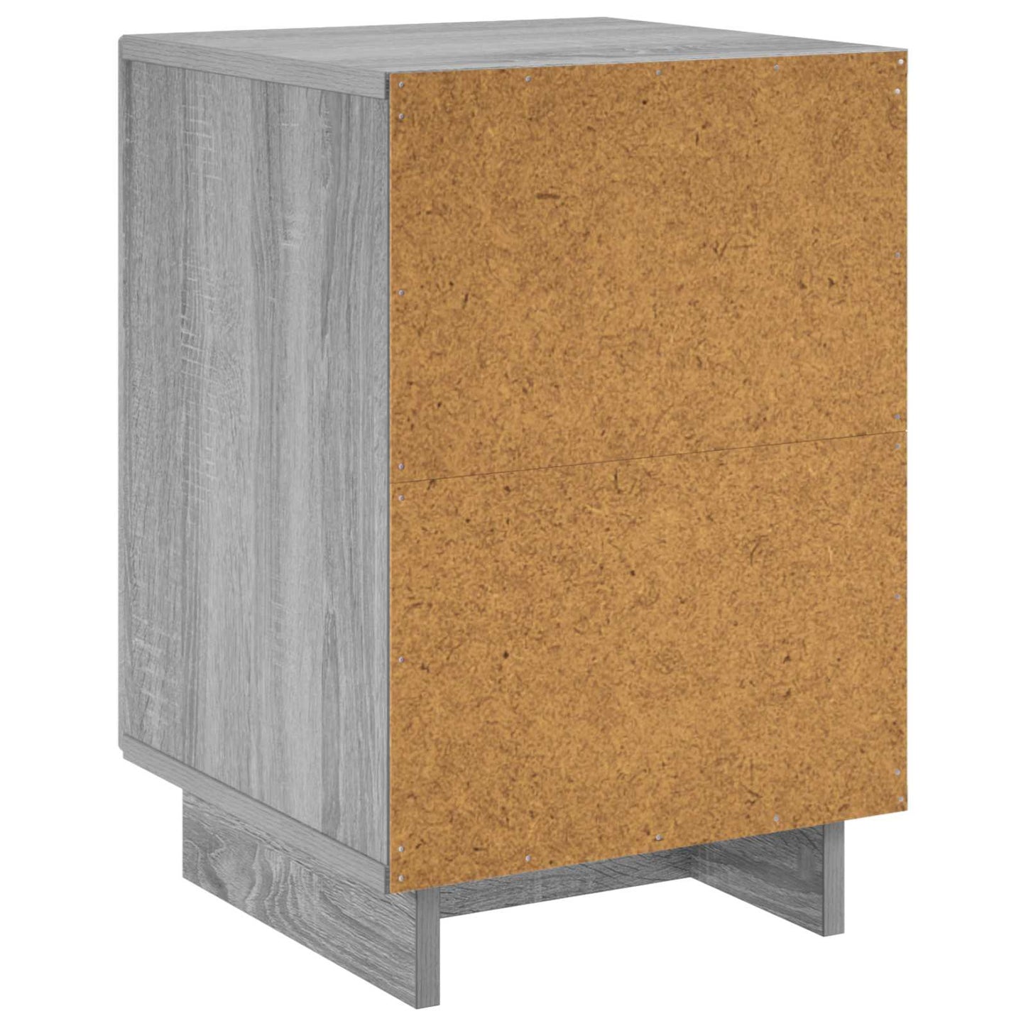 Nachtkastje 2 st Grijs Sonoma 33,5 x 34,5 x 50 cm Bewerkt hout