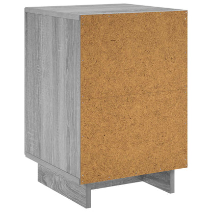 Nachtkastje 2 st Grijs Sonoma 33,5 x 34,5 x 50 cm Bewerkt hout