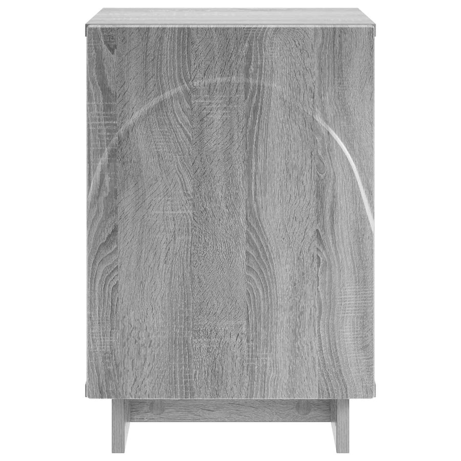 Nachtkastje 2 st Grijs Sonoma 33,5 x 34,5 x 50 cm Bewerkt hout