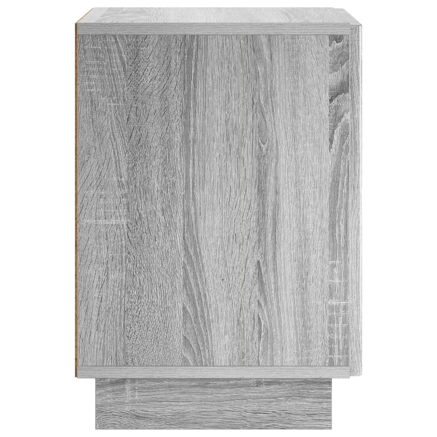 Nachtkastje 2 st Grijs Sonoma 33,5 x 34,5 x 50 cm Bewerkt hout