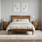 Nachtkastje set 2 st 33,5x34,5x50 cm oud hout