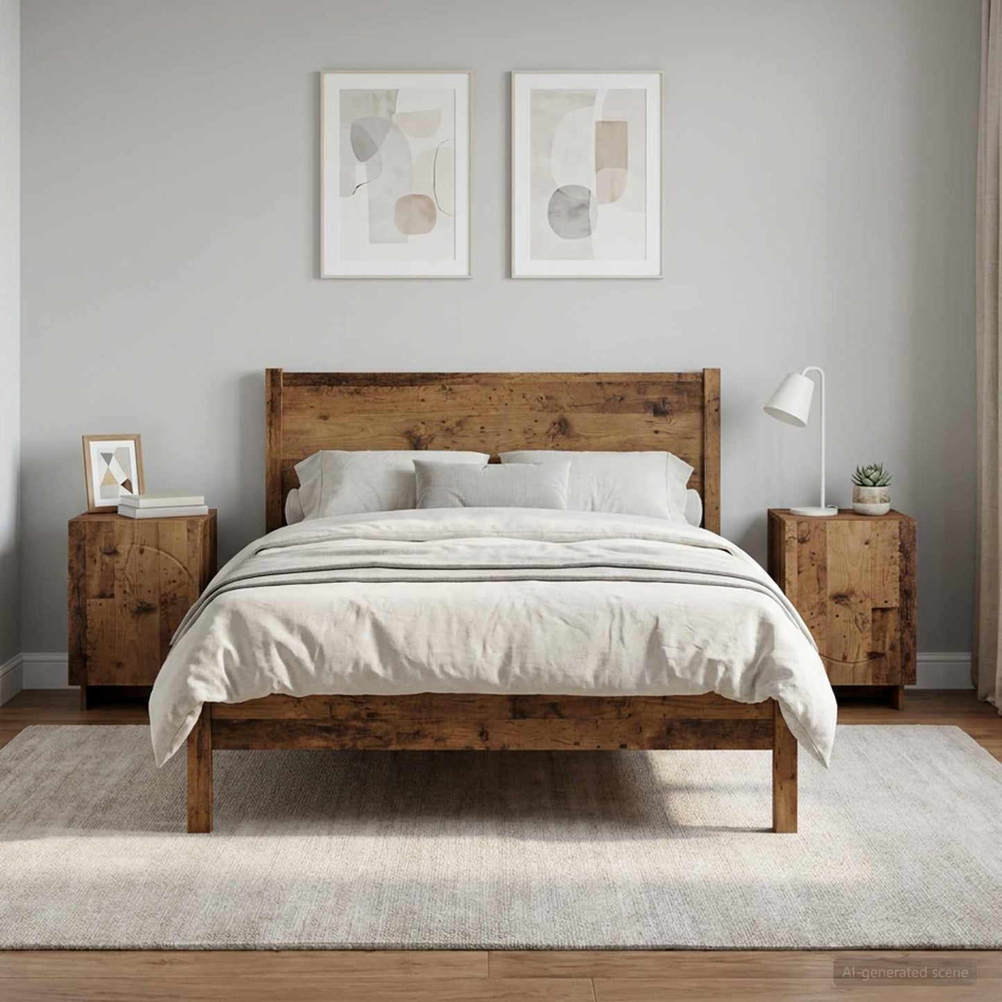 Nachtkastje 2 st Oud hout 33,5 x 34,5 x 50 cm Bewerkt hout