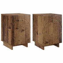 Nachtkastje 2 st Oud hout 33,5 x 34,5 x 50 cm Bewerkt hout