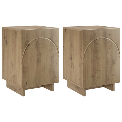 Nachtkastje 2 st Artisan eiken 33,5 x 34,5 x 50 cm Bewerkt hout
