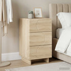 Nachtkastje Sonoma Eiken 33,5x34,5x60 cm 3 lades