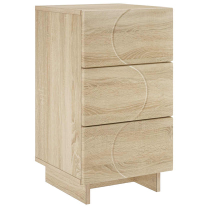 Nachtkastje Sonoma Eiken 33,5 x 34,5 x 60 cm Bewerkt hout