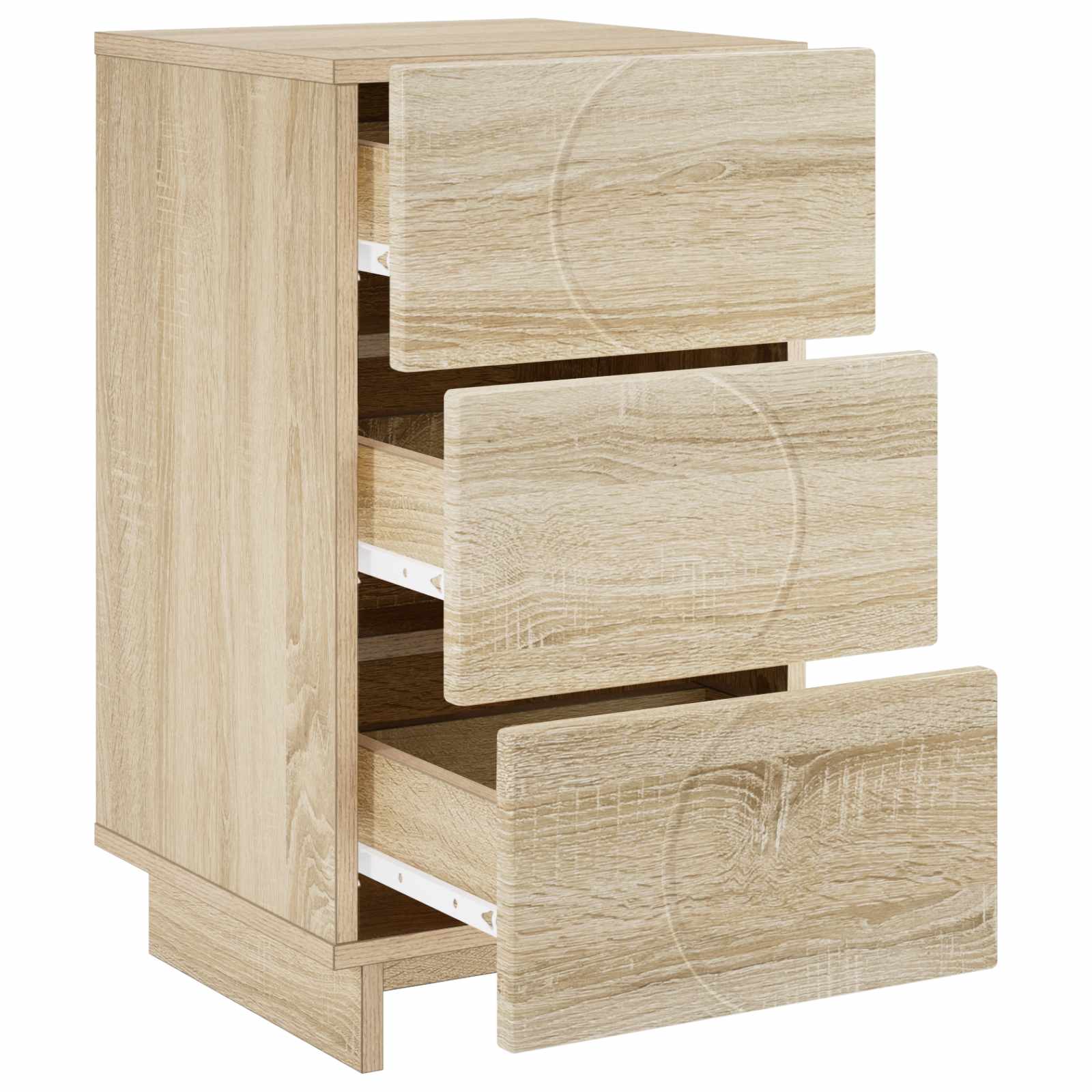 Nachtkastje 2 st Sonoma Eiken 33,5 x 34,5 x 60 cm Bewerkt hout