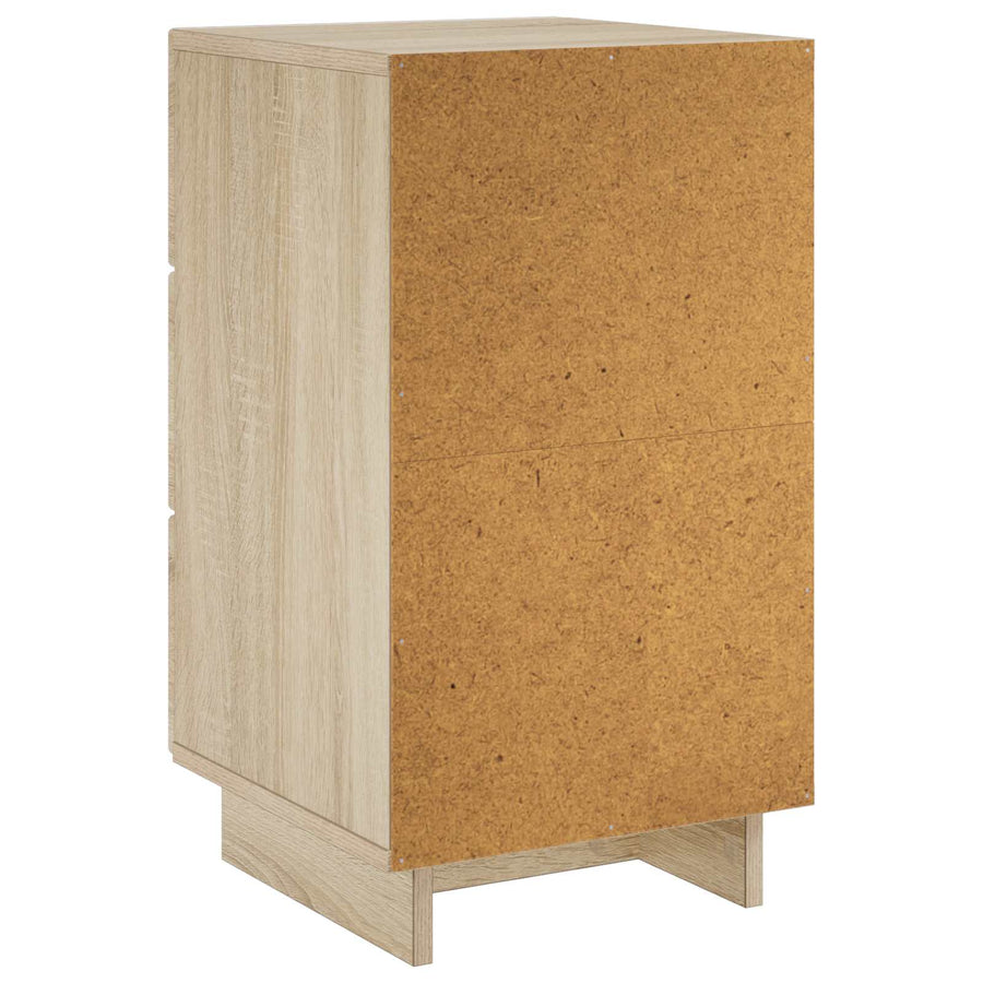 Nachtkastje 2 st Sonoma Eiken 33,5 x 34,5 x 60 cm Bewerkt hout