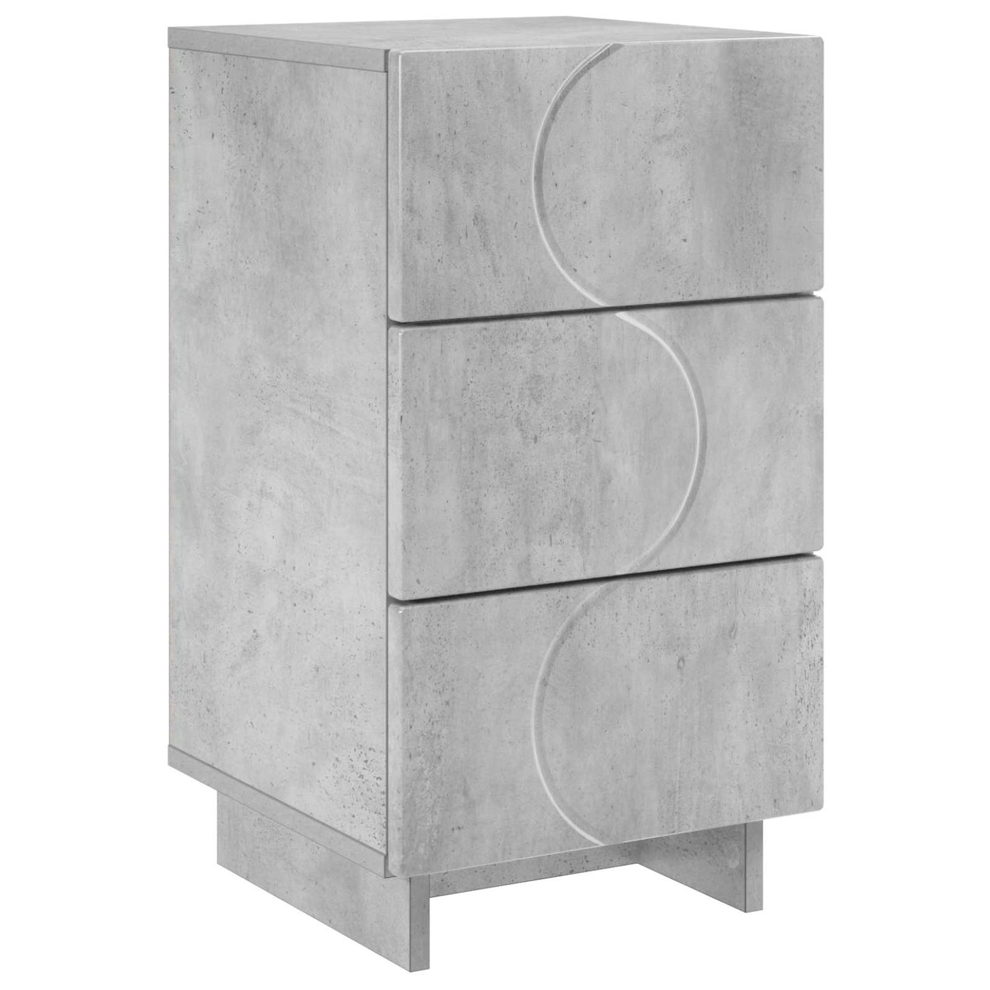 Nachtkastje Betongrijs 33,5 x 34,5 x 60 cm Bewerkt hout