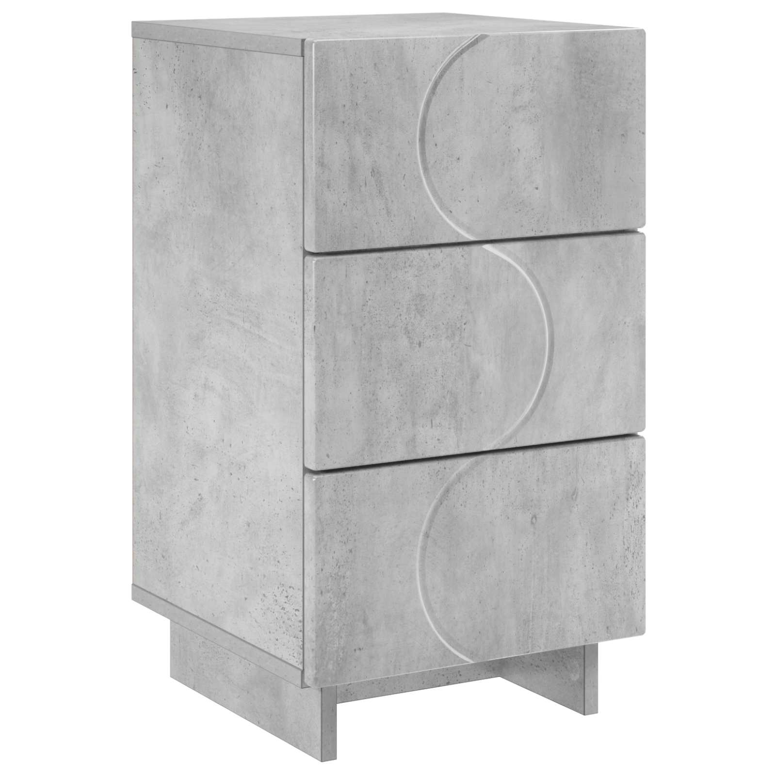 Nachtkastje Betongrijs 33,5 x 34,5 x 60 cm Bewerkt hout