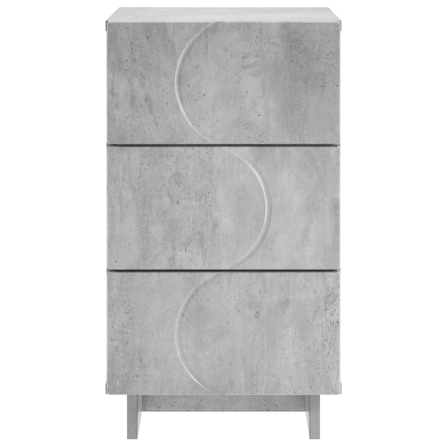 Nachtkastje Betongrijs 33,5 x 34,5 x 60 cm Bewerkt hout