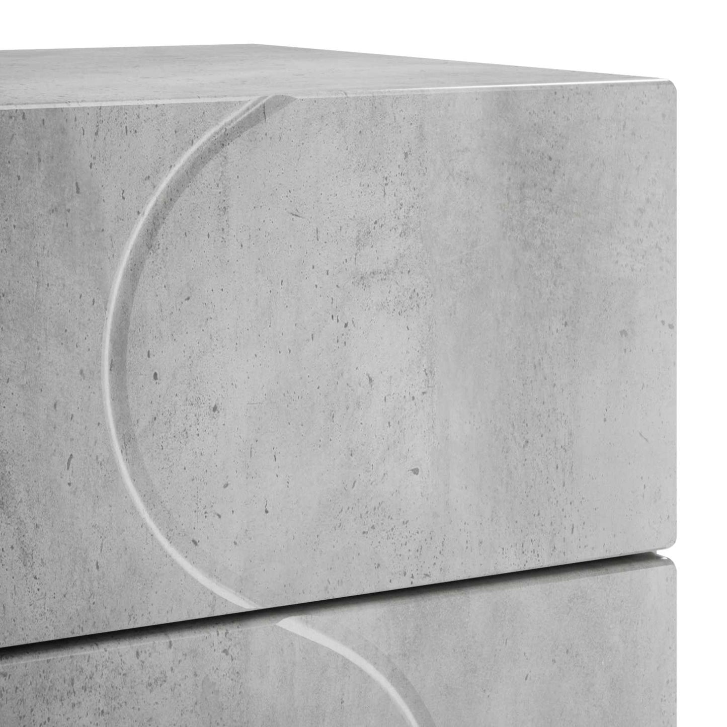 Nachtkastje 2 st Betongrijs 33,5 x 34,5 x 60 cm Bewerkt hout