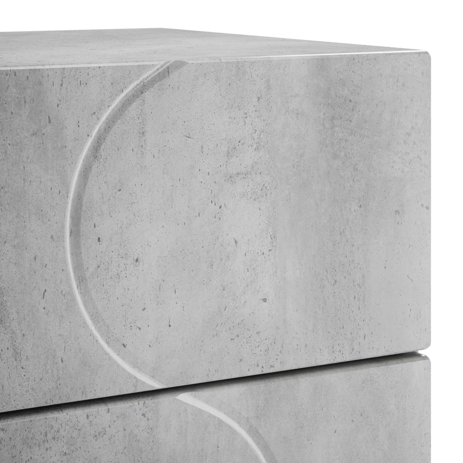 Nachtkastje 2 st Betongrijs 33,5 x 34,5 x 60 cm Bewerkt hout
