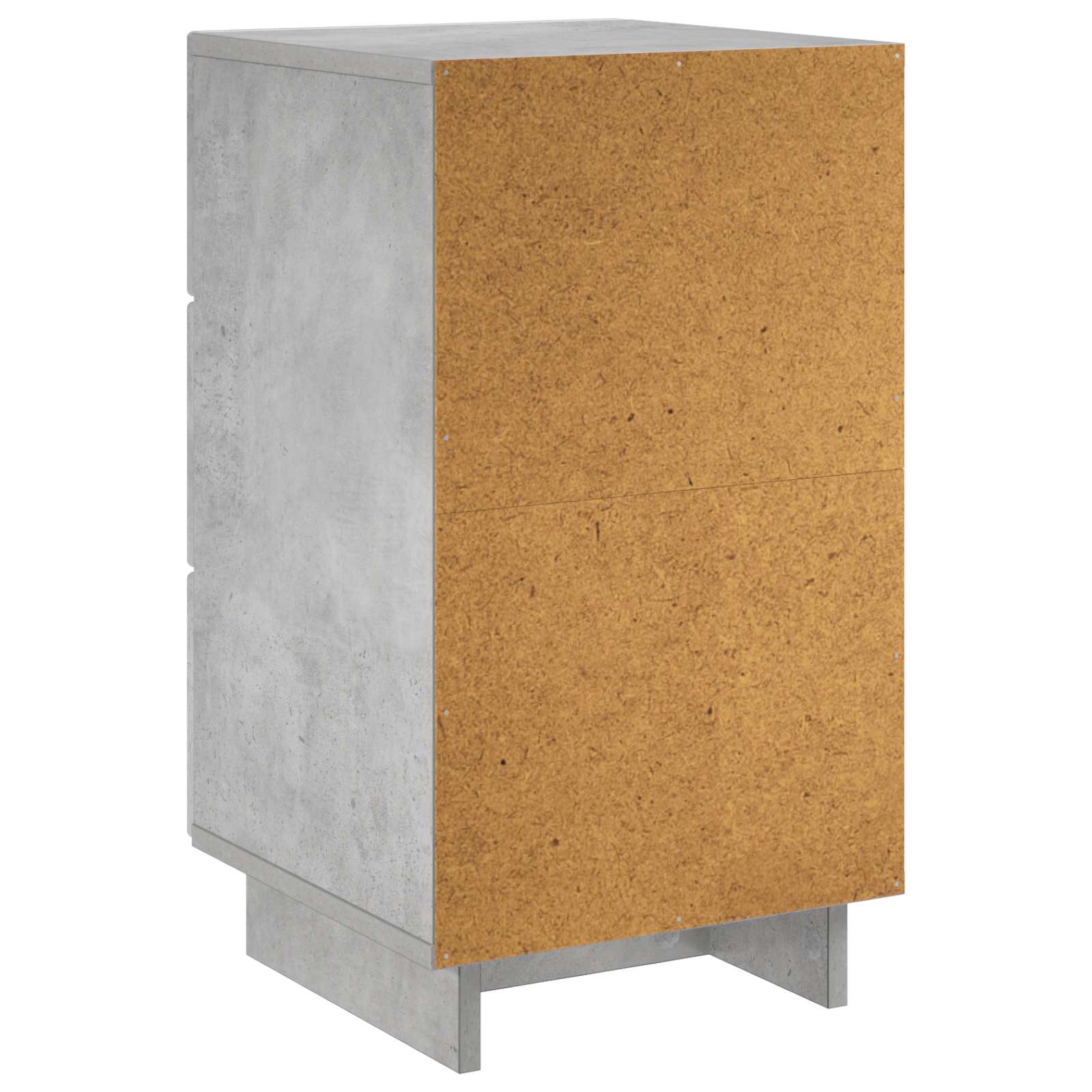 Nachtkastje 2 st Betongrijs 33,5 x 34,5 x 60 cm Bewerkt hout