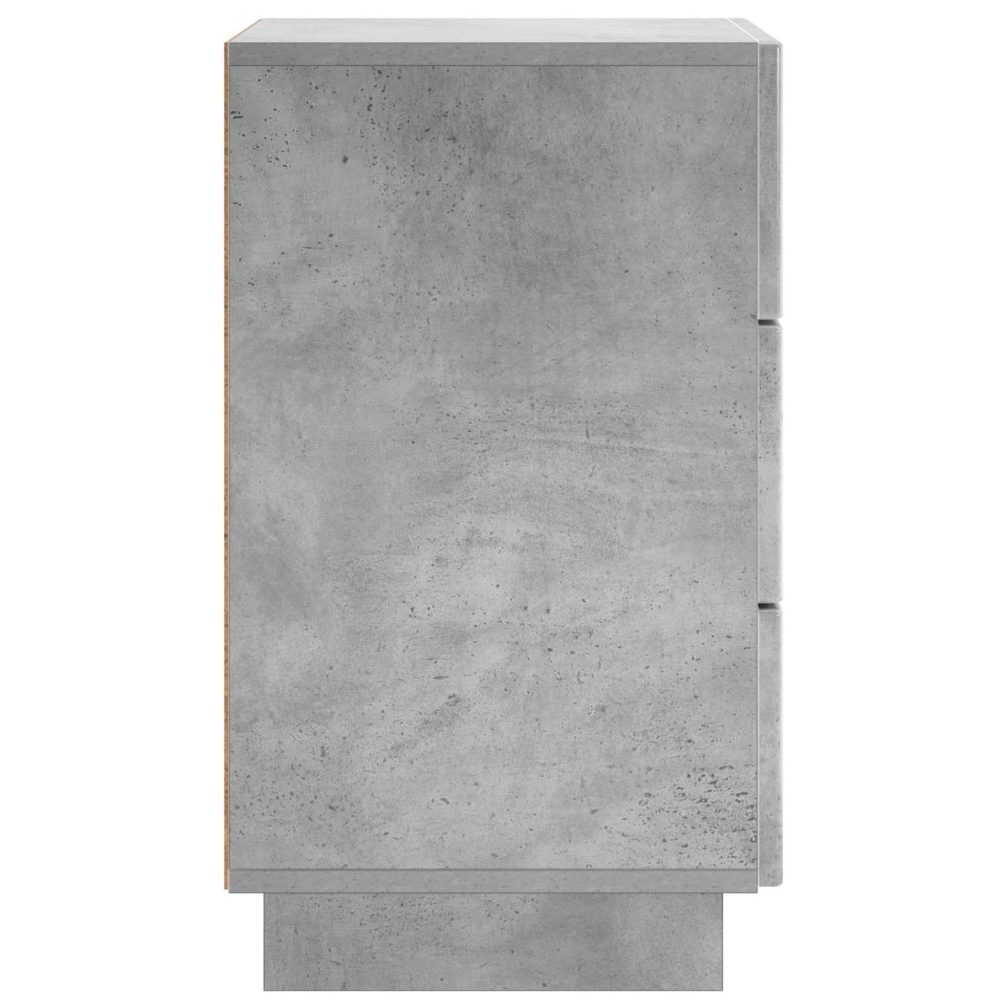 Nachtkastje 2 st Betongrijs 33,5 x 34,5 x 60 cm Bewerkt hout