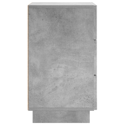 Nachtkastje 2 st Betongrijs 33,5 x 34,5 x 60 cm Bewerkt hout