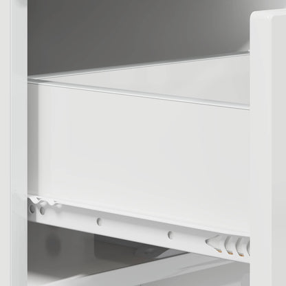 Nachtkastje 2 st Hoogglans Wit 33,5 x 34,5 x 60 cm Bewerkt hout