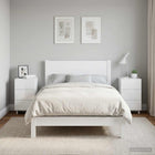 Nachtkastje 2 st hoogglans wit 33,5x34,5x60 cm