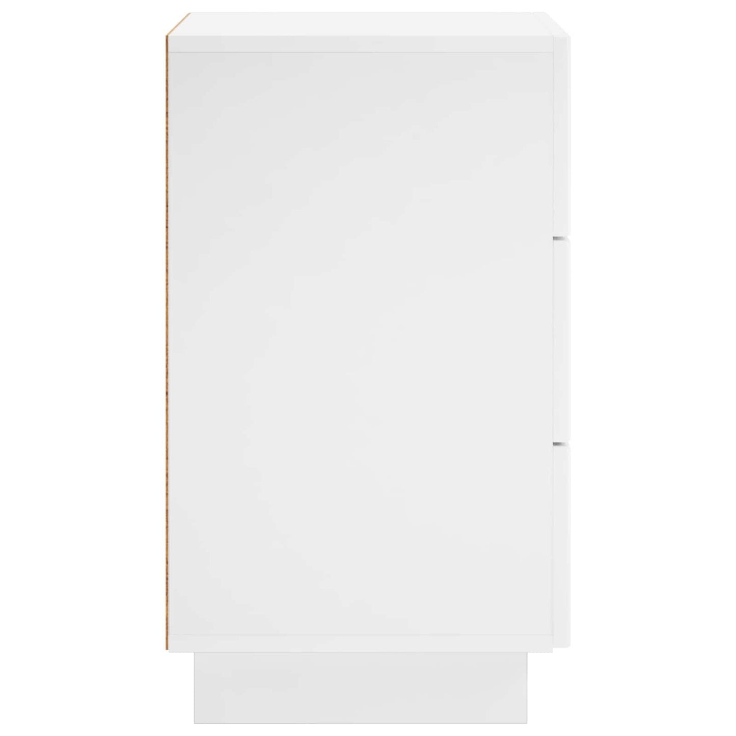 Nachtkastje 2 st Hoogglans Wit 33,5 x 34,5 x 60 cm Bewerkt hout