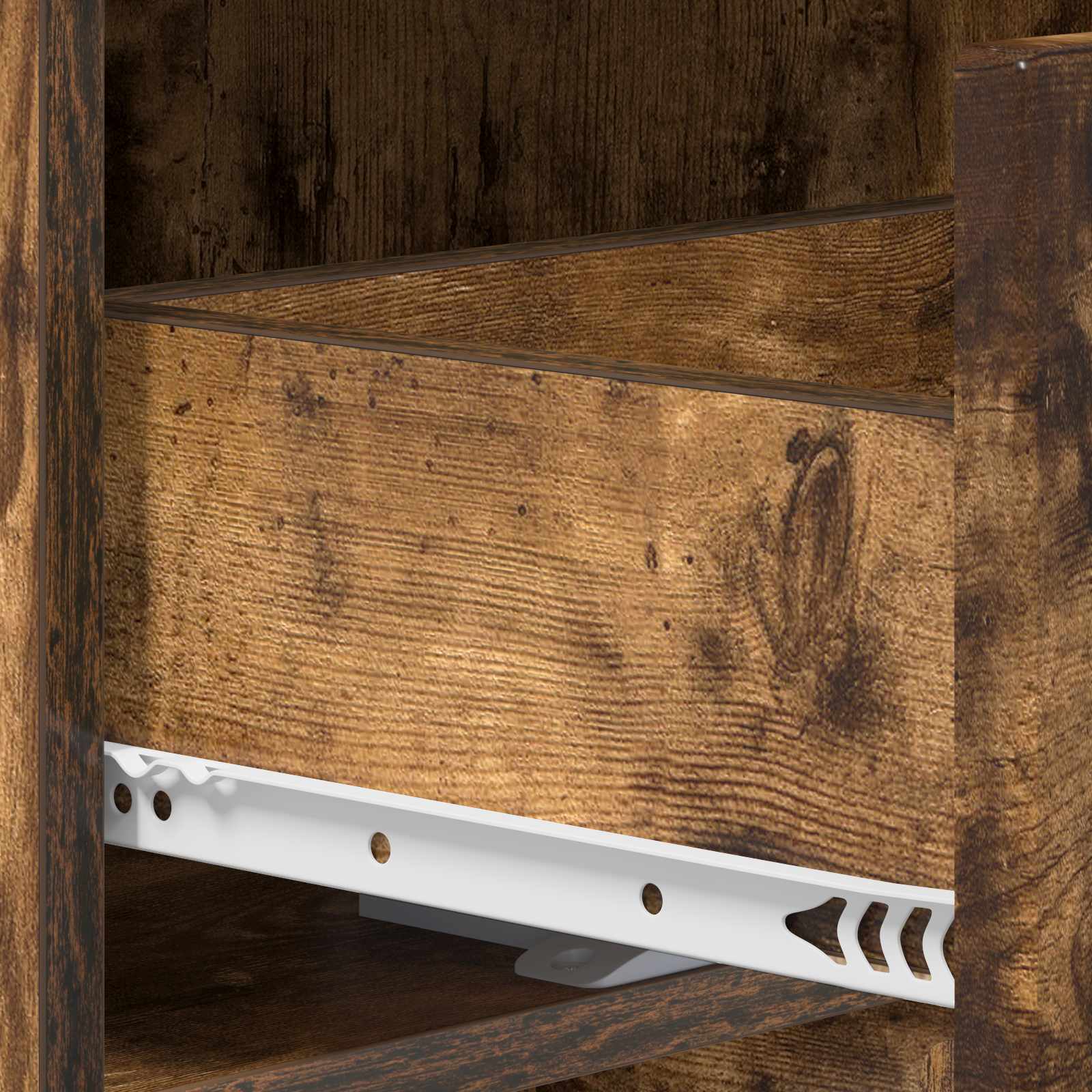 Nachtkastje 2 st Gerookt eiken 33,5 x 34,5 x 60 cm Bewerkt hout