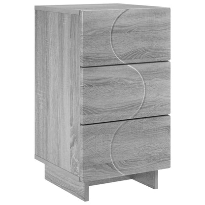Nachtkastje Grijs Sonoma 33,5 x 34,5 x 60 cm Bewerkt hout