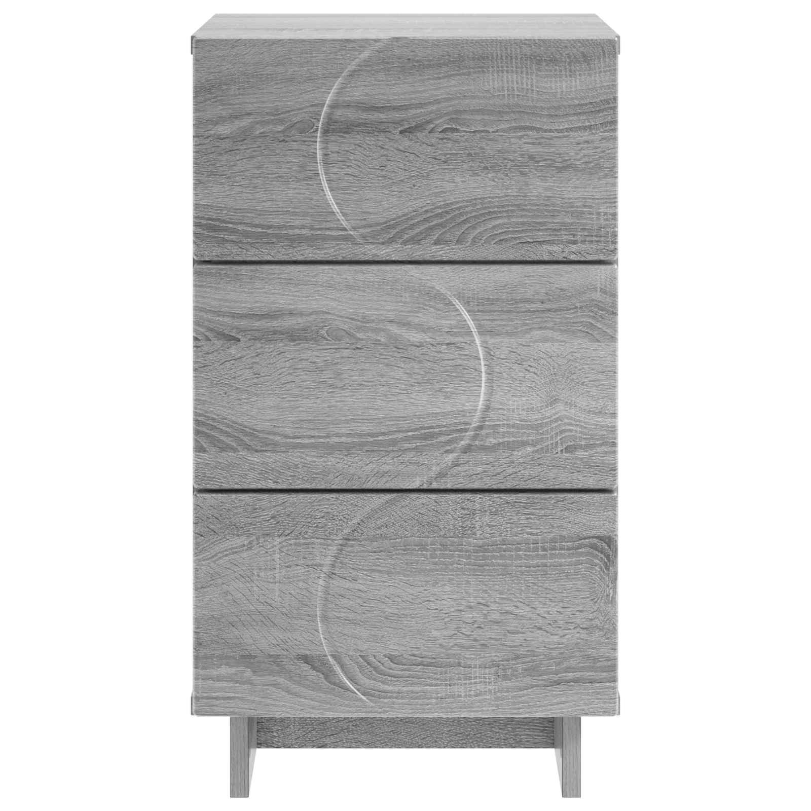 Nachtkastje Grijs Sonoma 33,5 x 34,5 x 60 cm Bewerkt hout
