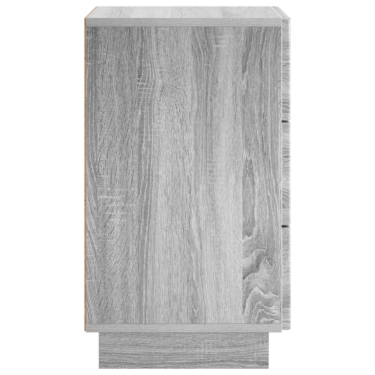 Nachtkastje 2 st Grijs Sonoma 33,5 x 34,5 x 60 cm Bewerkt hout