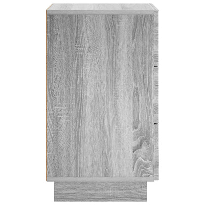 Nachtkastje 2 st Grijs Sonoma 33,5 x 34,5 x 60 cm Bewerkt hout