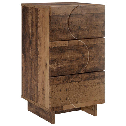 Nachtkastje Oud hout 33,5 x 34,5 x 60 cm Bewerkt hout