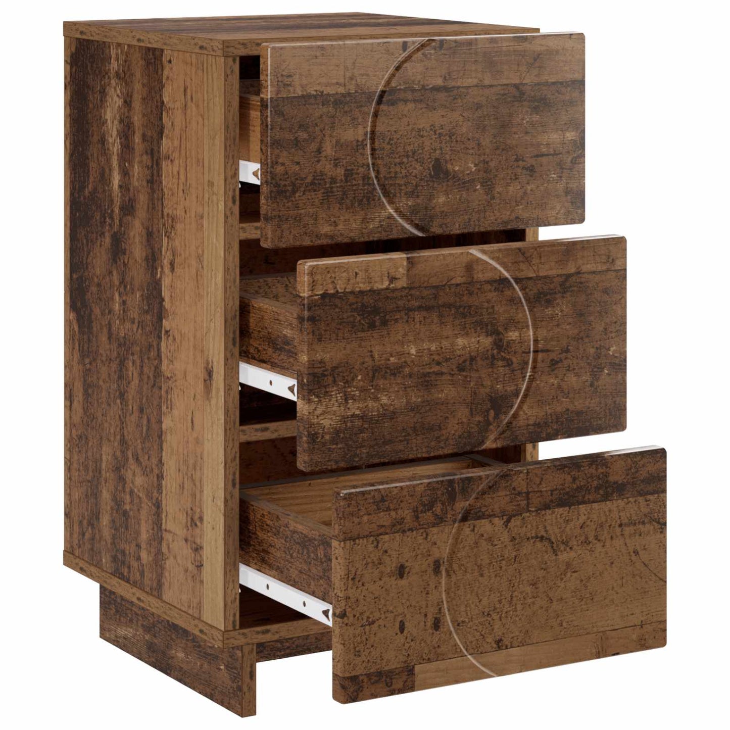 Nachtkastje Oud hout 33,5 x 34,5 x 60 cm Bewerkt hout