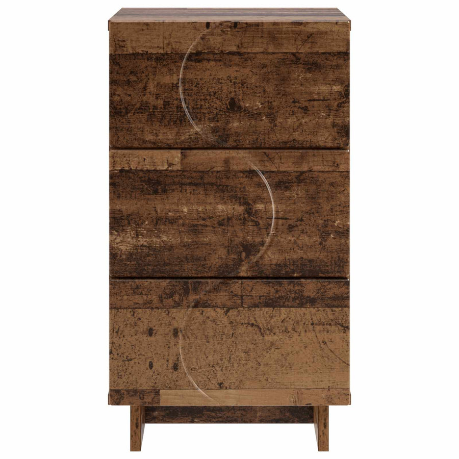 Nachtkastje Oud hout 33,5 x 34,5 x 60 cm Bewerkt hout