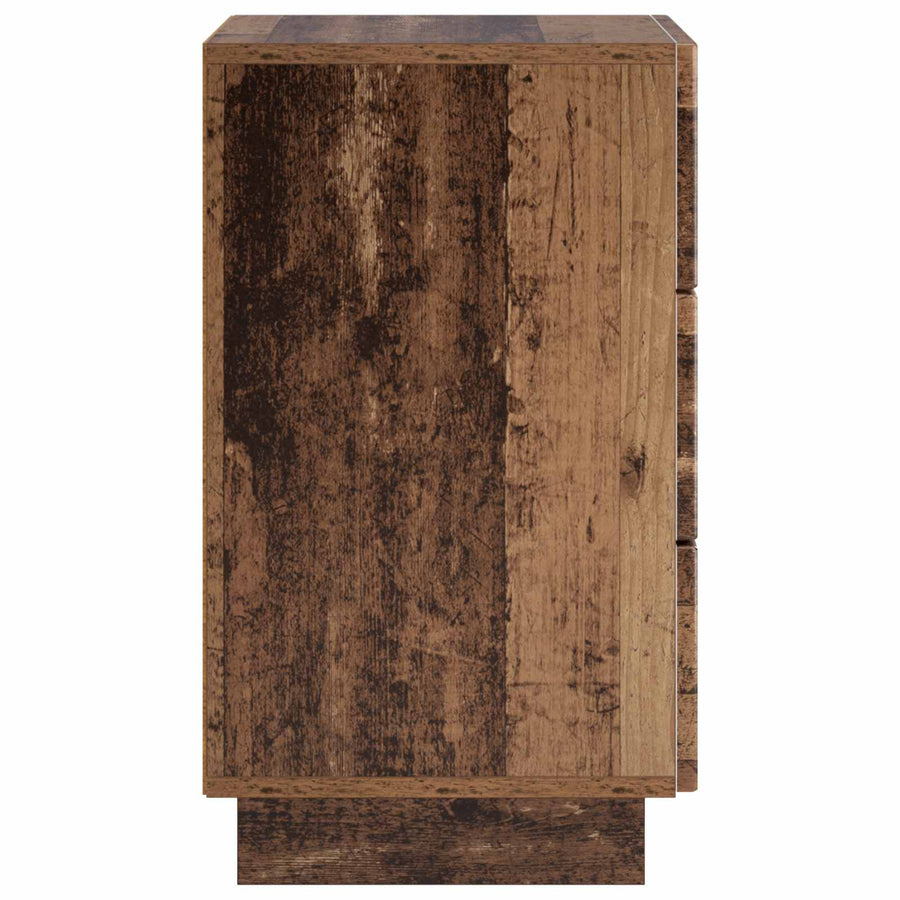 Nachtkastje Oud hout 33,5 x 34,5 x 60 cm Bewerkt hout
