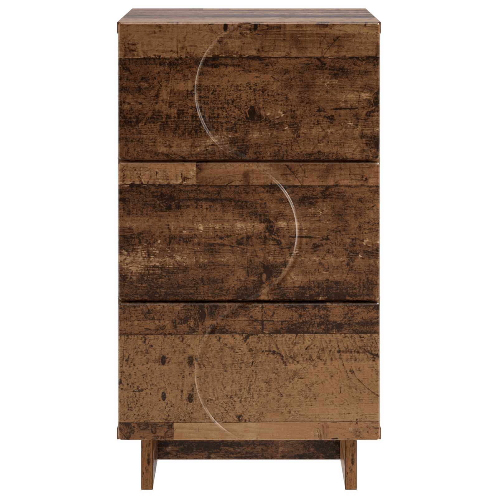Nachtkastje 2 st Oud hout 33,5 x 34,5 x 60 cm Bewerkt hout