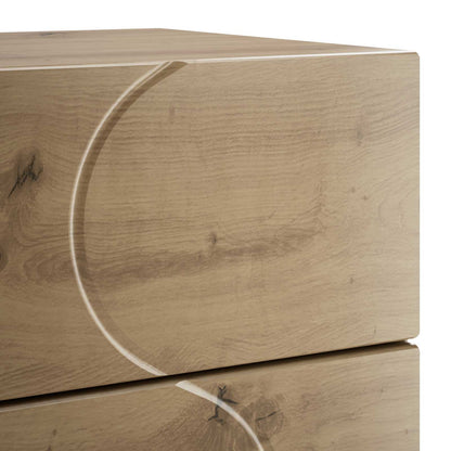 Nachtkastje Artisan eiken 33,5 x 34,5 x 60 cm Bewerkt hout