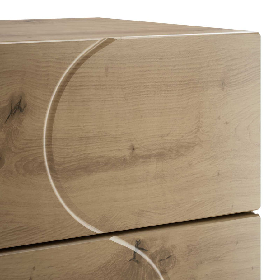 Nachtkastje Artisan eiken 33,5 x 34,5 x 60 cm Bewerkt hout