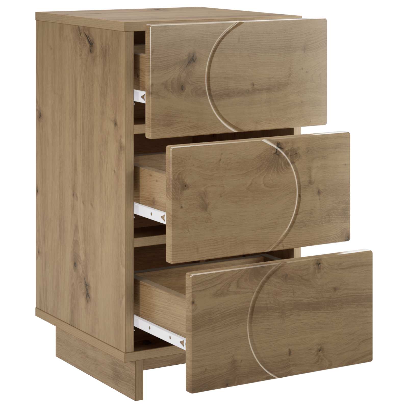 Nachtkastje Artisan eiken 33,5 x 34,5 x 60 cm Bewerkt hout