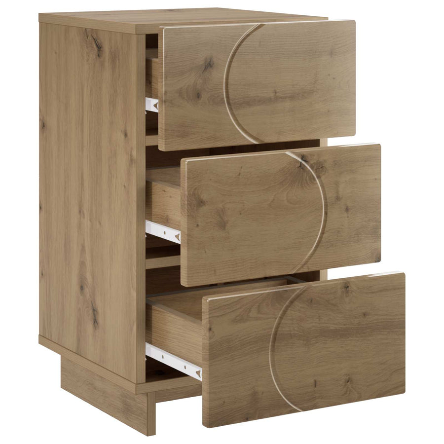 Nachtkastje Artisan eiken 33,5 x 34,5 x 60 cm Bewerkt hout