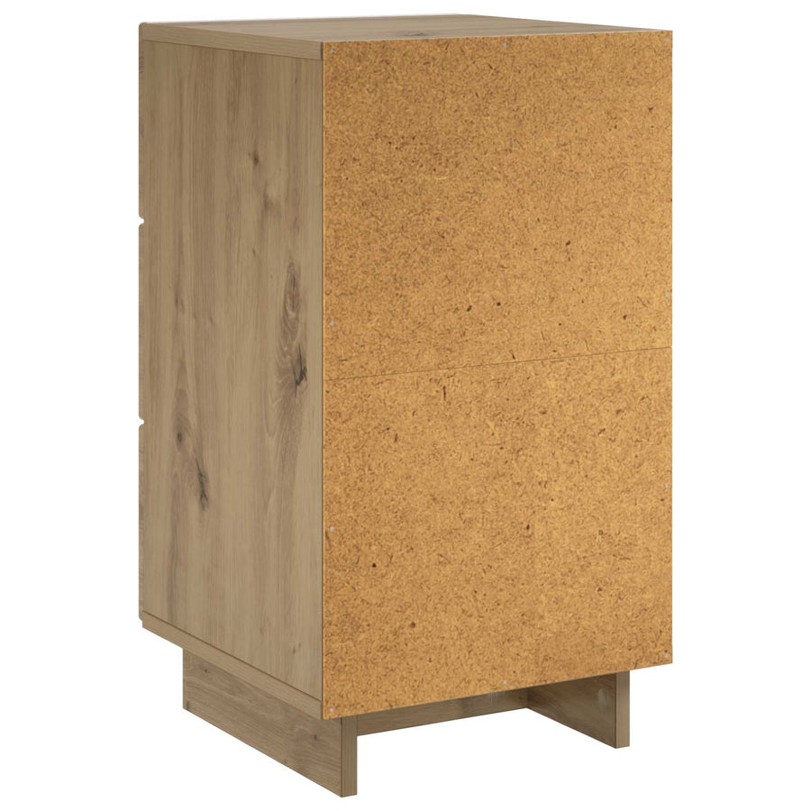 Nachtkastje 2 st Artisan eiken 33,5 x 34,5 x 60 cm Bewerkt hout