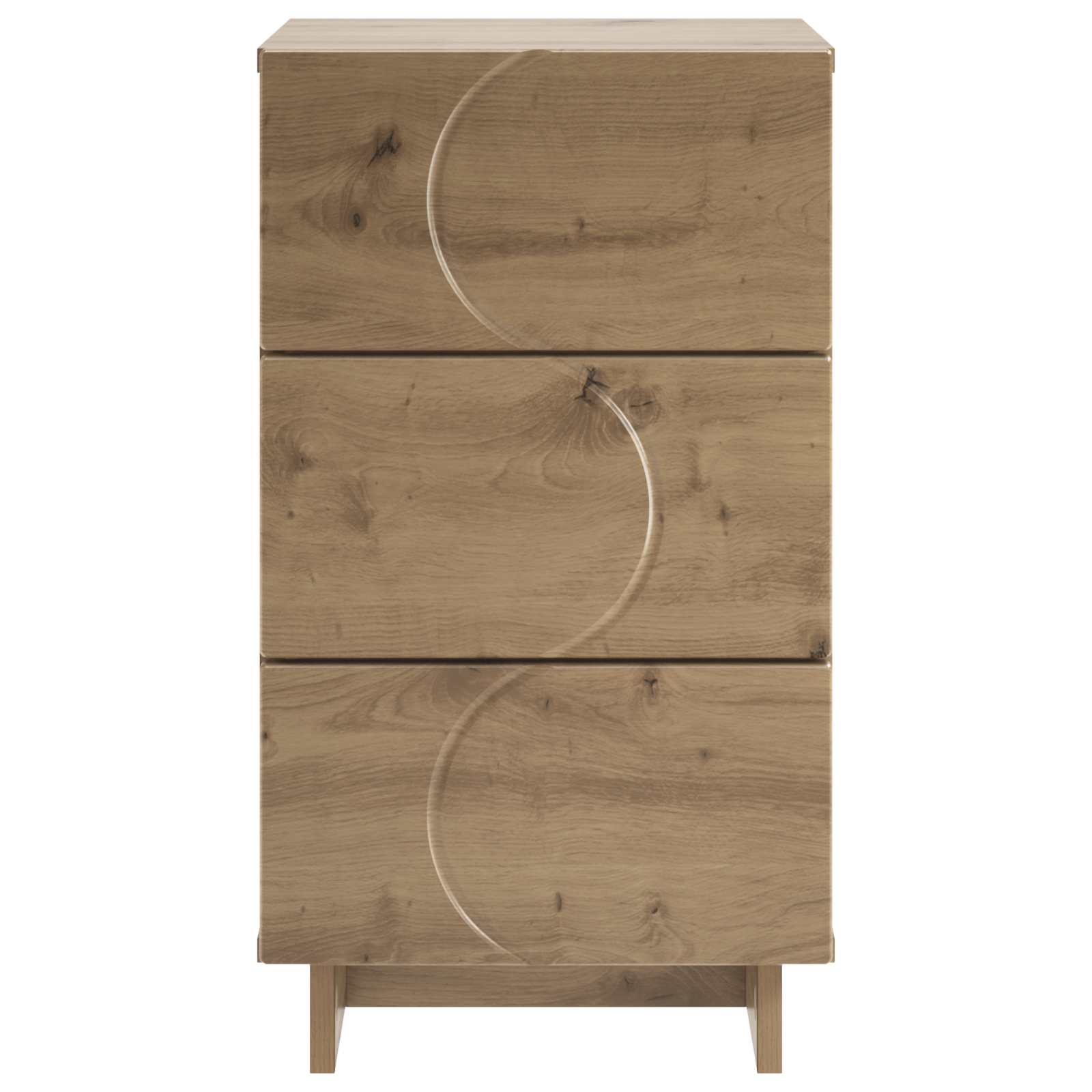 Nachtkastje 2 st Artisan eiken 33,5 x 34,5 x 60 cm Bewerkt hout