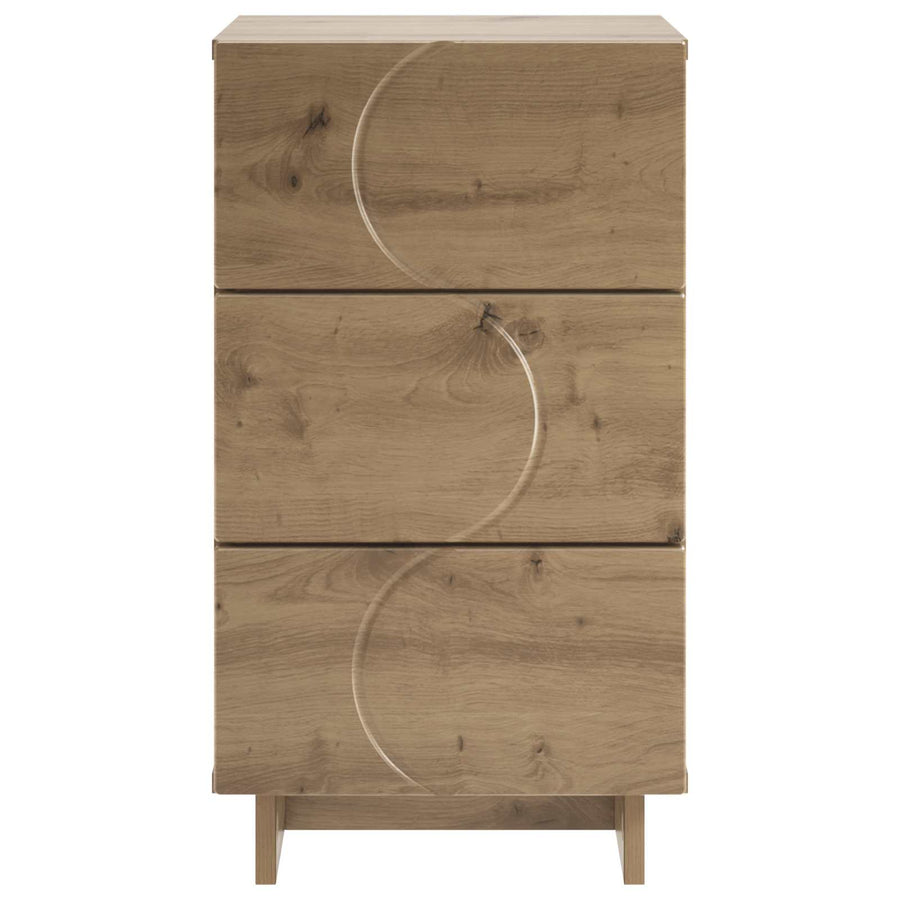 Nachtkastje 2 st Artisan eiken 33,5 x 34,5 x 60 cm Bewerkt hout