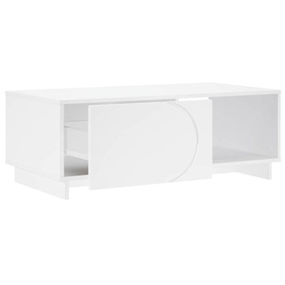 Salontafel Wit 95 x 50,5 x 35 cm Bewerkt hout