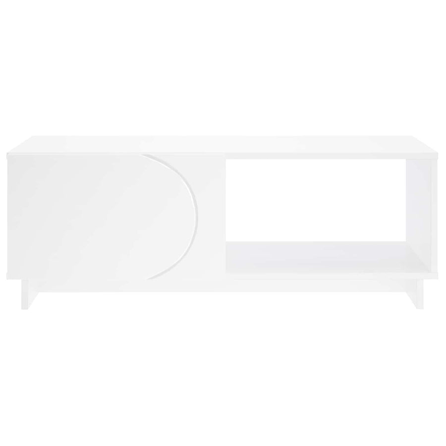 Salontafel Wit 95 x 50,5 x 35 cm Bewerkt hout