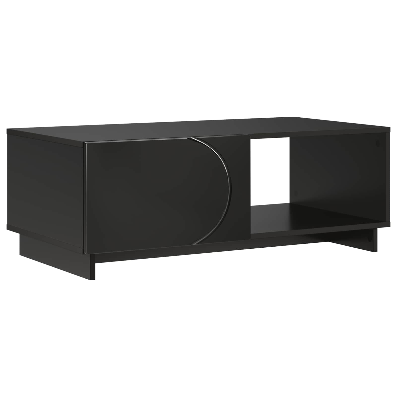 Salontafel Zwart 95 x 50,5 x 35 cm Bewerkt hout