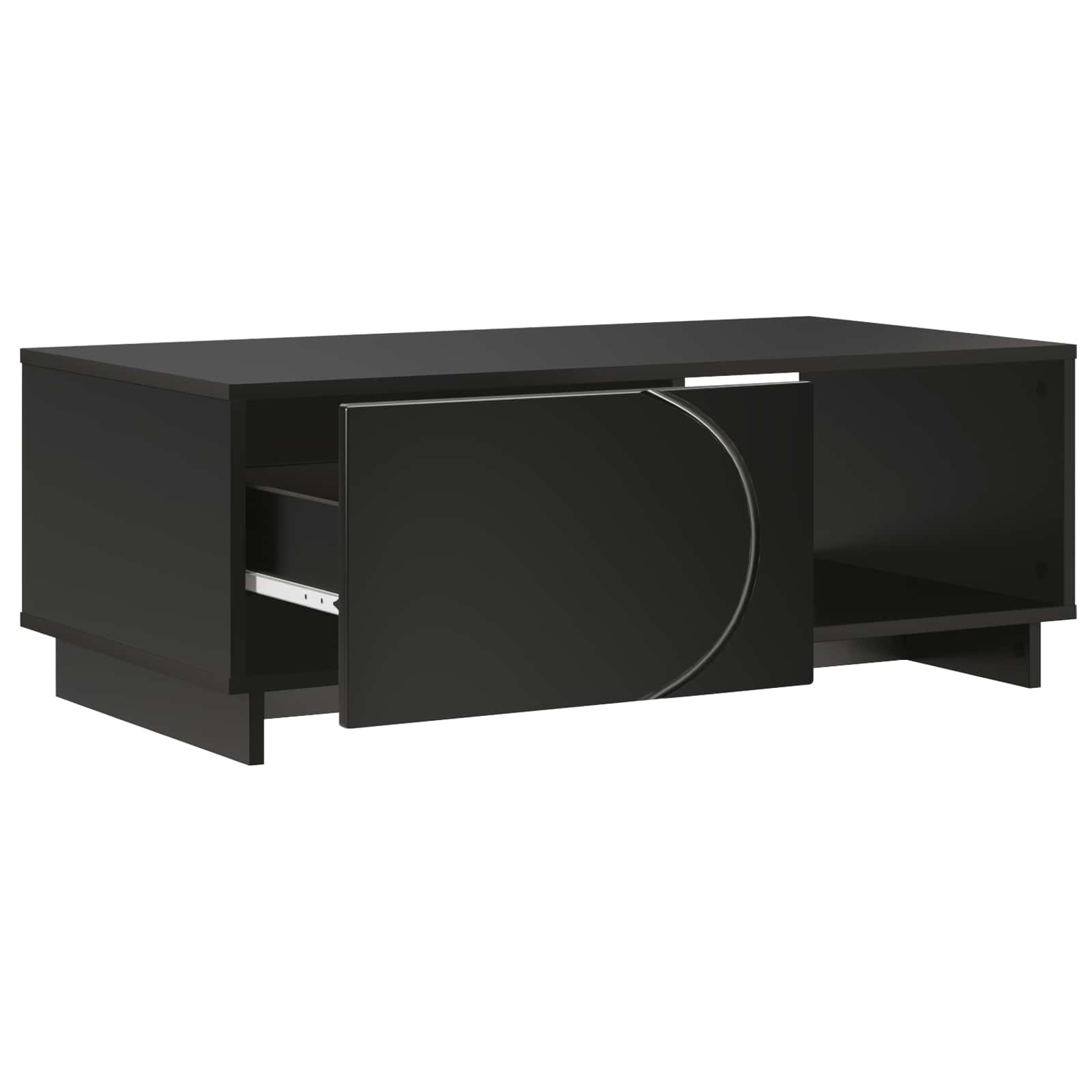 Salontafel Zwart 95 x 50,5 x 35 cm Bewerkt hout