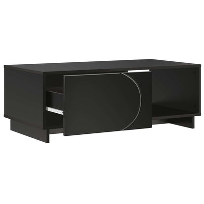 Salontafel Zwart 95 x 50,5 x 35 cm Bewerkt hout