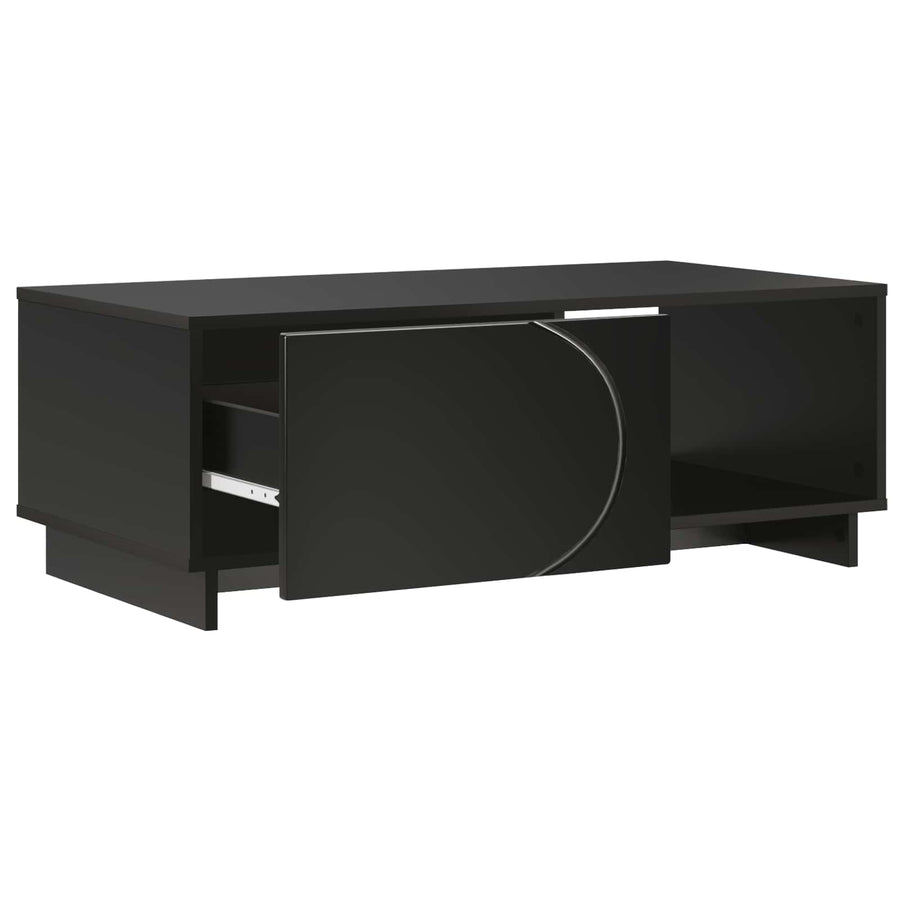 Salontafel Zwart 95 x 50,5 x 35 cm Bewerkt hout
