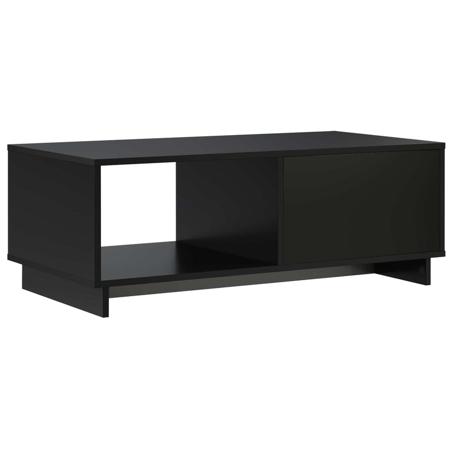 Salontafel Zwart 95 x 50,5 x 35 cm Bewerkt hout