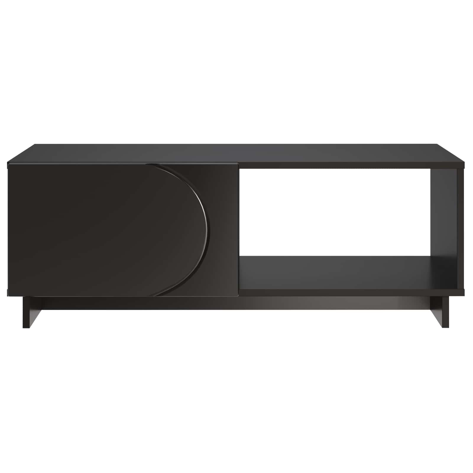 Salontafel Zwart 95 x 50,5 x 35 cm Bewerkt hout