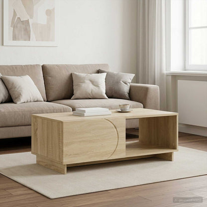 Salontafel Sonoma Eiken 95 x 50,5 x 35 cm Bewerkt hout